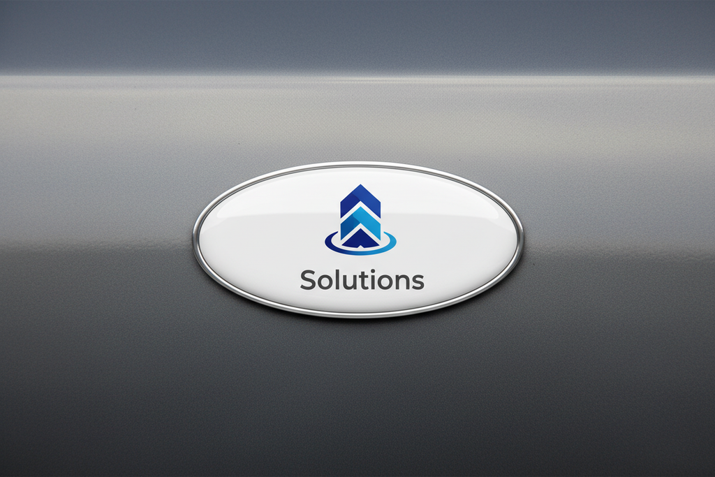 2x3 inch oval car magnet with business logo