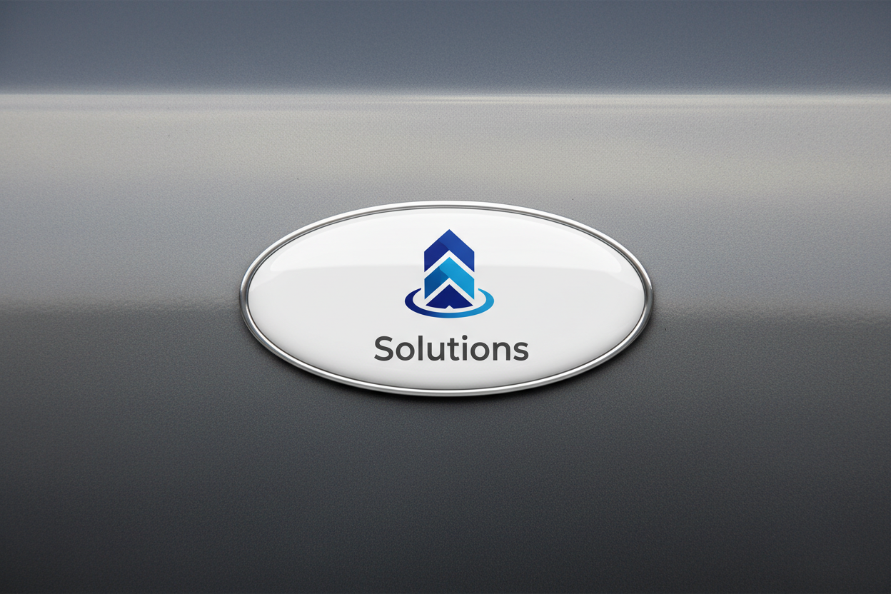 2x3 inch oval car magnet with business logo