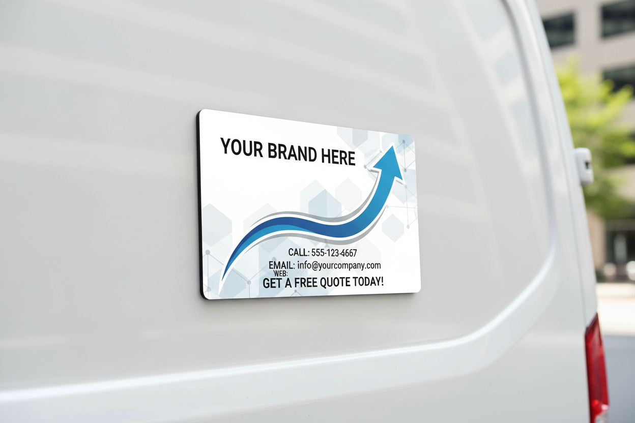 6x8 inch horizontal rectangular marketing magnet
