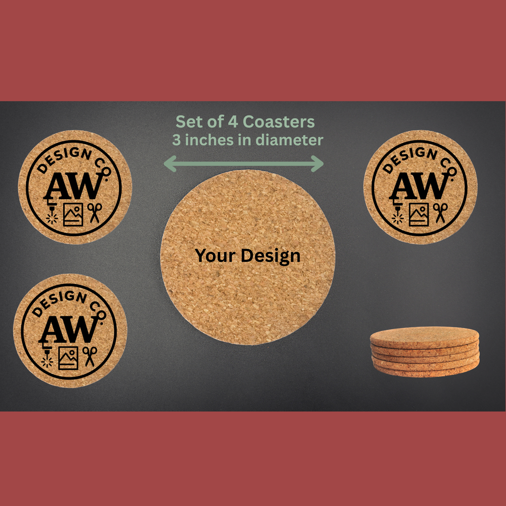 Custom Cork Coasters (Set of 4)
