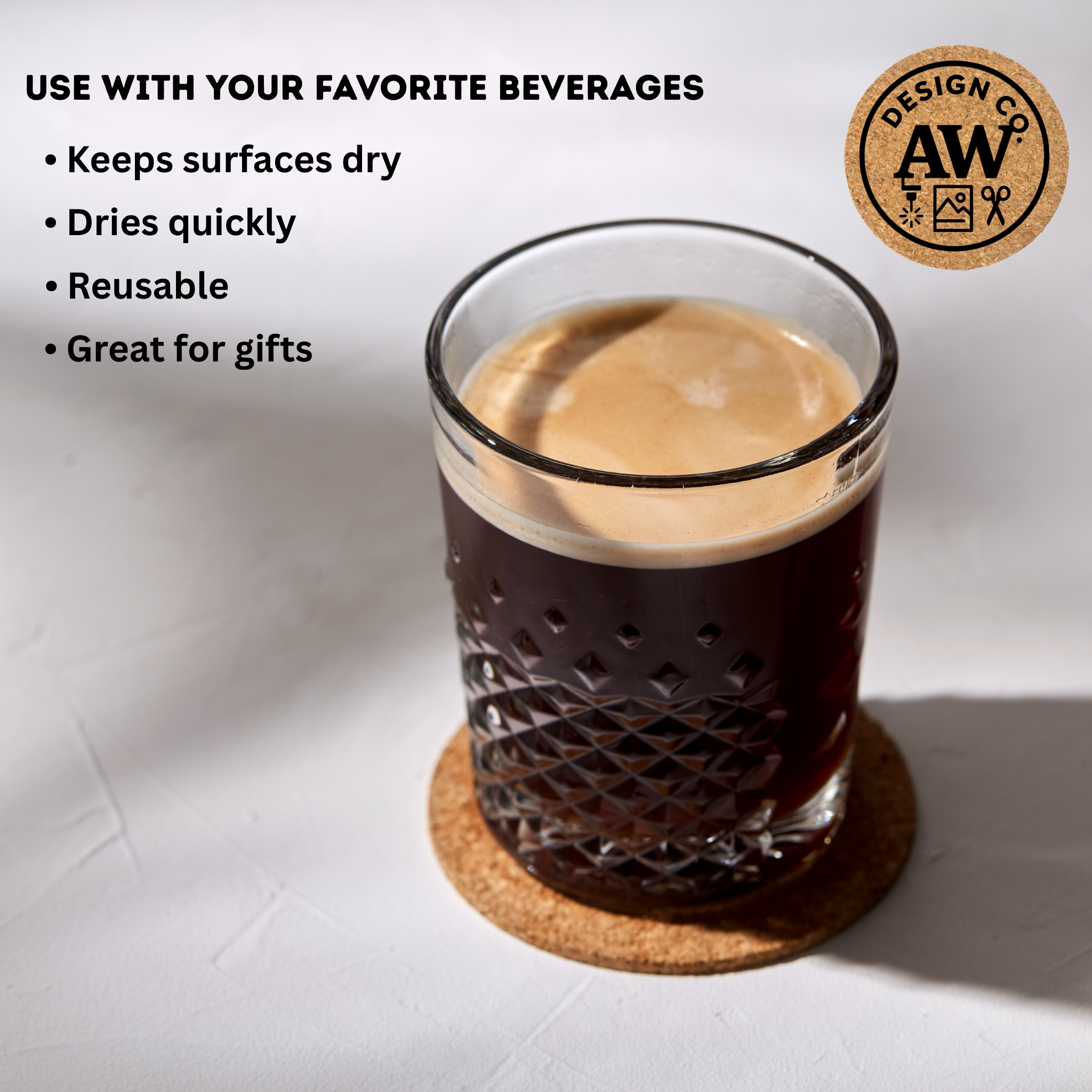 Custom Cork Coasters (Set of 4)